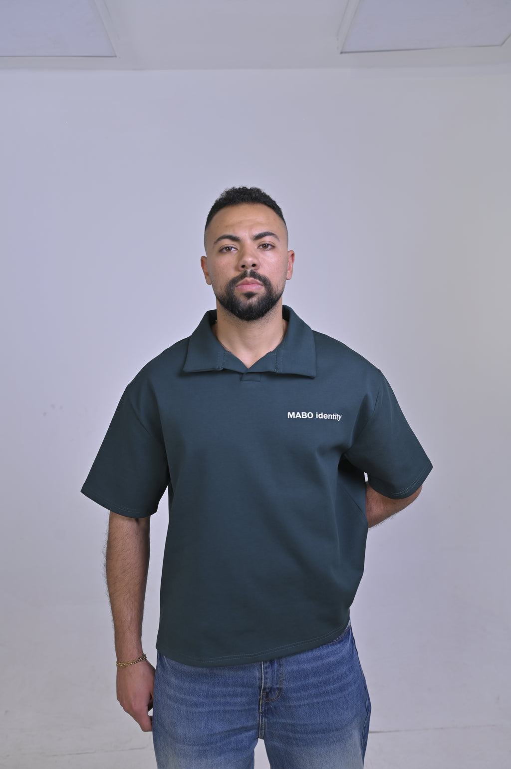 MABO Identity Polo – Dark Green | Boxy Fit