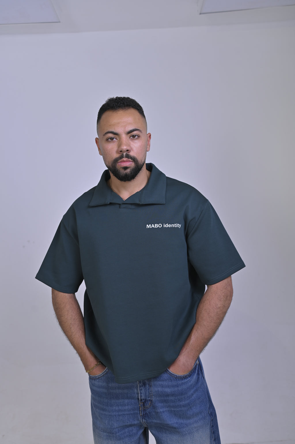 MABO Identity Polo – Dark Green | Boxy Fit
