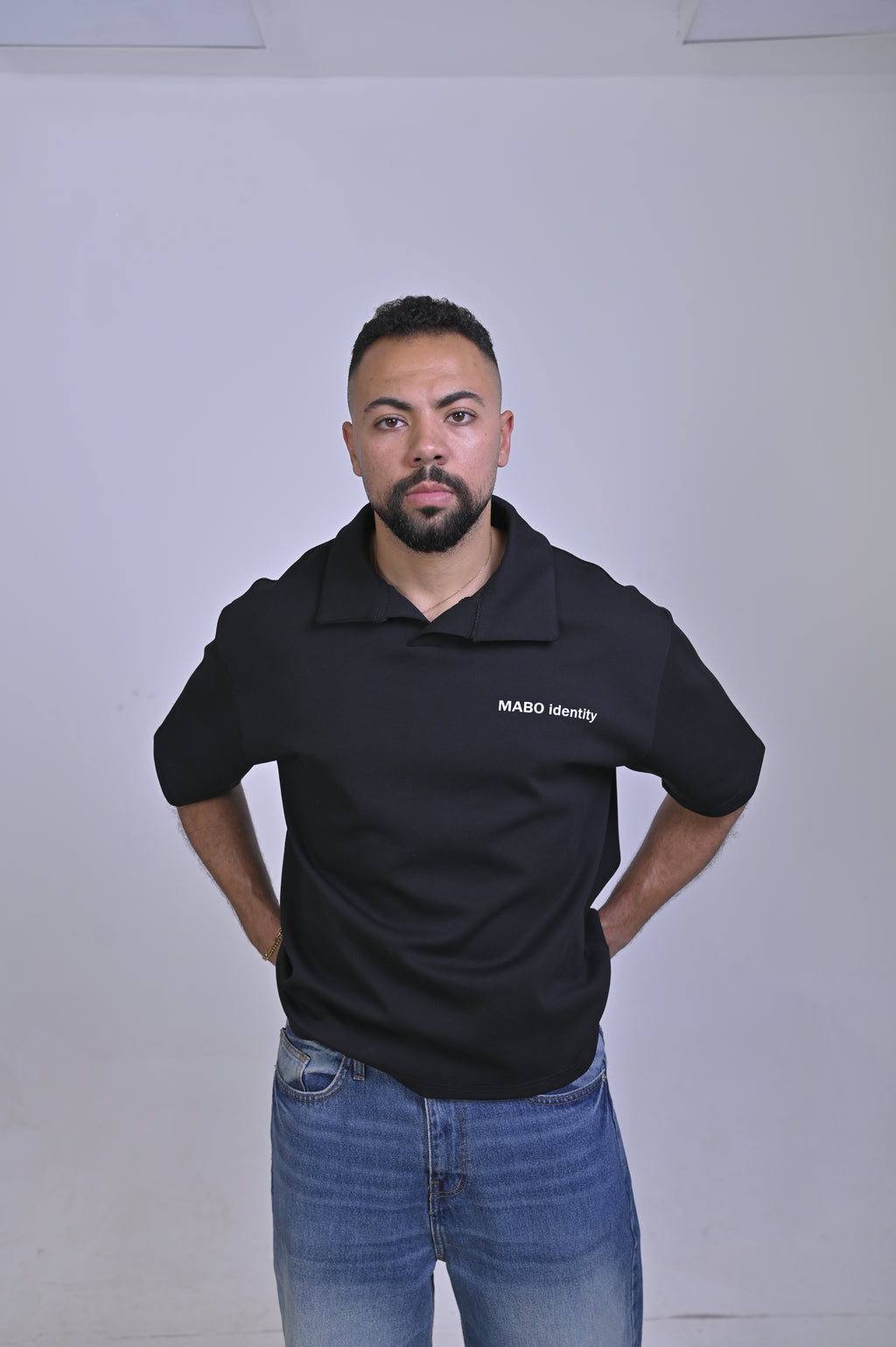 MABO Identity Polo – Black | Boxy Fit