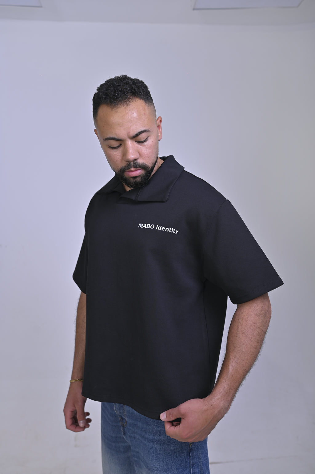 MABO Identity Polo – Black | Boxy Fit
