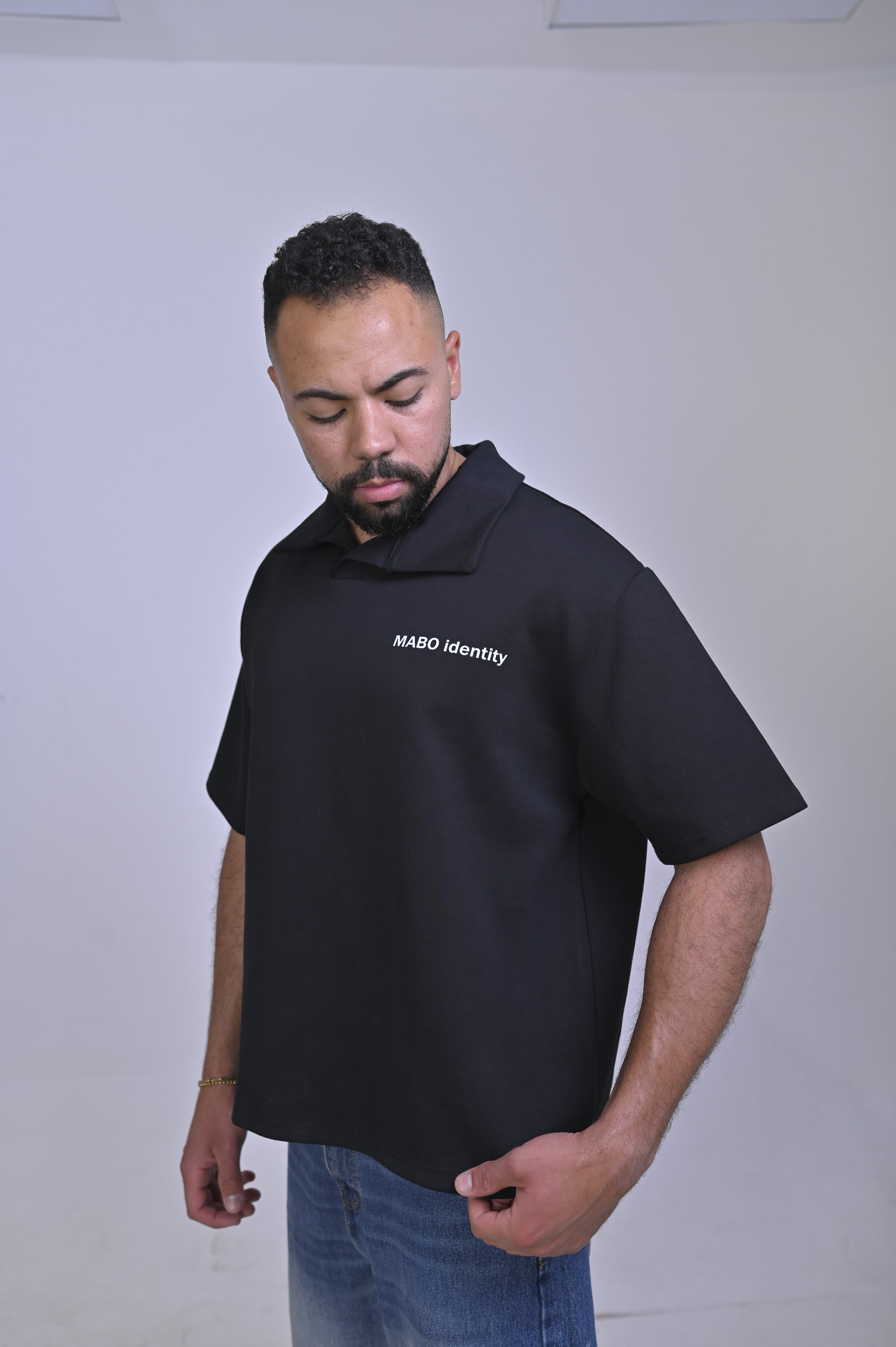 MABO Identity Polo – Black | Boxy Fit